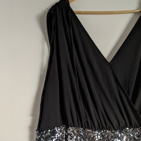 NWT LANE BRYANT Silver Sequin Tank Midi Dress - Picture 6 of 7